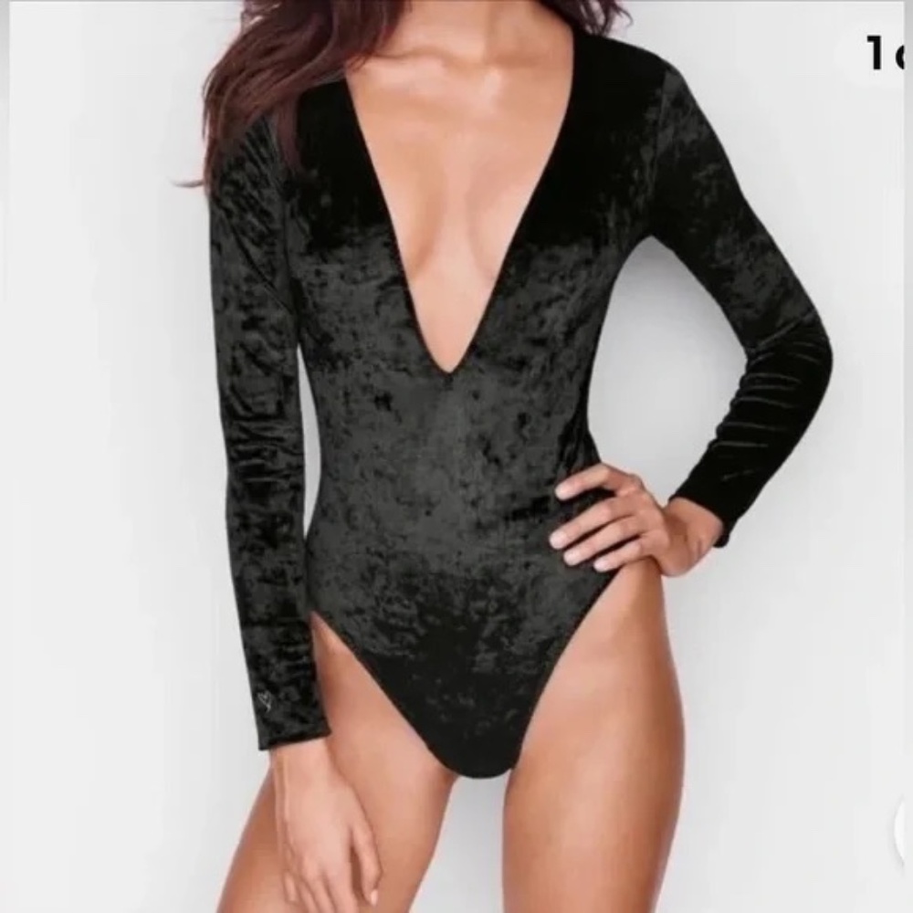 Victoria's Secret Velvet Bodysuit NWT